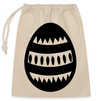 Egg - Closable cotton gift bag (25x30cm) - nature - Front