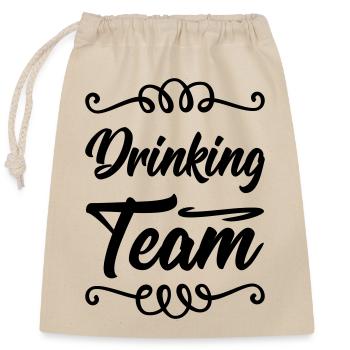 Drinking Team - Verschließbarer Geschenkbeutel aus Baumwolle (25x30cm) - Natur - Vorne