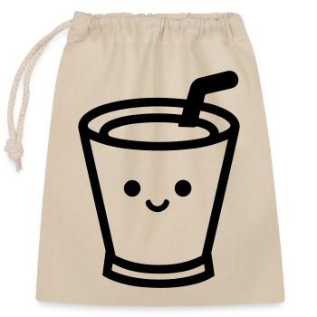 Mug de café - Sac cadeau en coton avec cordon (25 x 30 cm) - nature - Devant