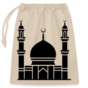 Moschee - Verschließbarer Geschenkbeutel aus Baumwolle (25x30cm) - Natur - Vorne