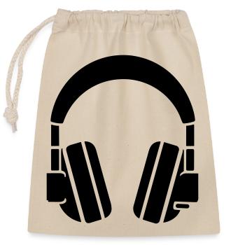 Gaming-Headset - Verschließbarer Geschenkbeutel aus Baumwolle (25x30cm) - Natur - Vorne