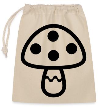 Champignon - Sac cadeau en coton avec cordon (25 x 30 cm) - nature - Devant