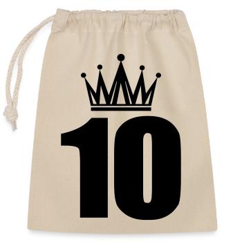 10 - Closable cotton gift bag (25x30cm) - nature - Front