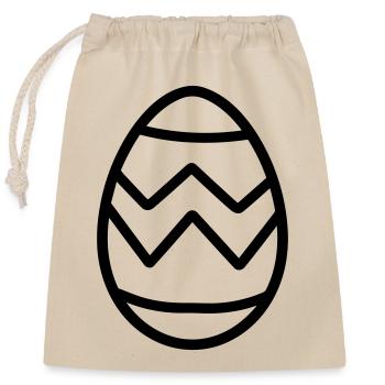 Egg - Closable cotton gift bag (25x30cm) - nature - Front