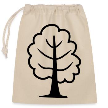 tree - Closable cotton gift bag (25x30cm) - nature - Front