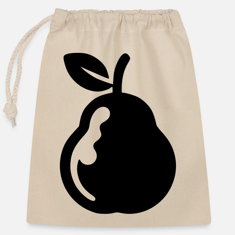 Pear - Closable cotton gift bag (25x30cm) - nature
