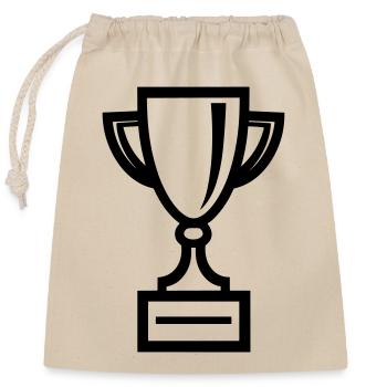 trophée - Sac cadeau en coton avec cordon (25 x 30 cm) - nature - Devant