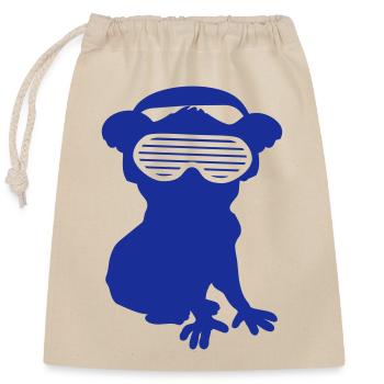 Cool DJ Koala Bear Koala Bear Silhouette Musique de fête - Sac cadeau en coton avec cordon (25 x 30 cm) - nature - Devant