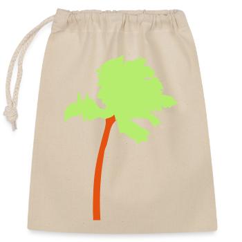 Palme Insel Baum Strand Urlaub Kokosnuss Meer Cool - Verschließbarer Geschenkbeutel aus Baumwolle (25x30cm) - Natur - Vorne