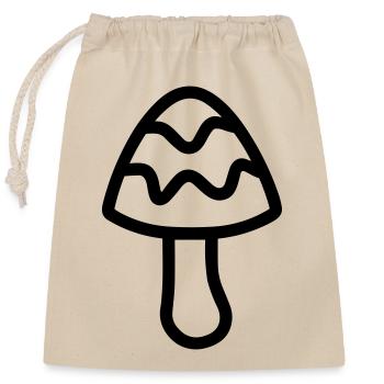Mushroom - Closable cotton gift bag (25x30cm) - nature - Front