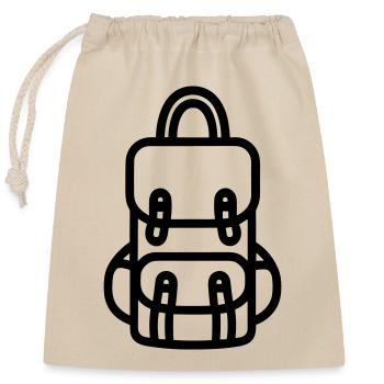 Rucksack - Verschließbarer Geschenkbeutel aus Baumwolle (25x30cm) - Natur - Vorne
