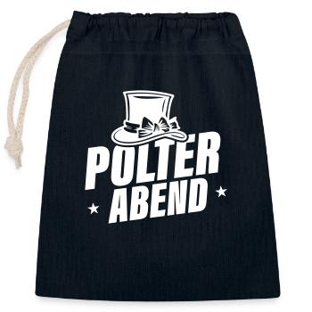 Polterabend 2024 - Verschließbarer Geschenkbeutel aus Baumwolle (25x30cm) - Navy - Vorne