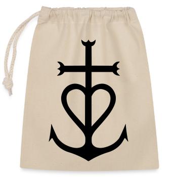 Croix Camargue - Closable cotton gift bag (25x30cm) - nature - Front