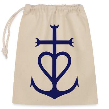 Croix Camargue - Closable cotton gift bag (25x30cm) - nature - Front