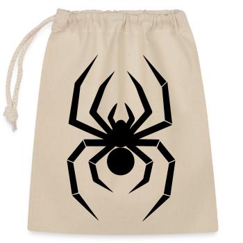 Spinne - Verschließbarer Geschenkbeutel aus Baumwolle (25x30cm) - Natur - Vorne