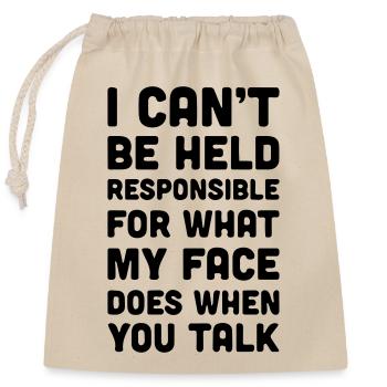 belle citation - Sac cadeau en coton avec cordon (25 x 30 cm) - nature - Devant