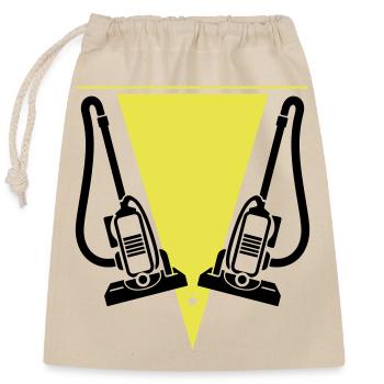 Vacuum Cleaner Cleaning Company - Closable cotton gift bag (25x30cm) - nature - Front