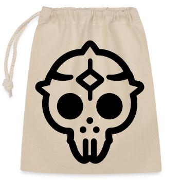 Skull - Closable cotton gift bag (25x30cm) - nature - Front