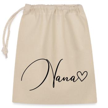 Nana Font - Closable cotton gift bag (25x30cm) - nature - Front