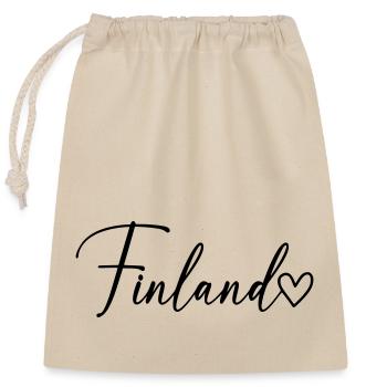 Police Finlande - Sac cadeau en coton avec cordon (25 x 30 cm) - nature - Devant