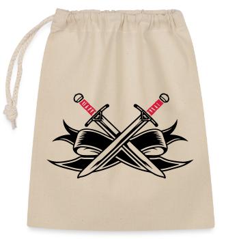 Sword Symbol - Closable cotton gift bag (25x30cm) - nature - Front