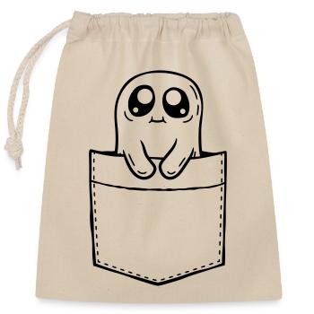 Ghost Take Chest Bag Comic - Closable cotton gift bag (25x30cm) - nature - Front