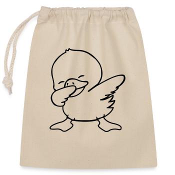 Dabbing de canard - Sac cadeau en coton avec cordon (25 x 30 cm) - nature - Devant