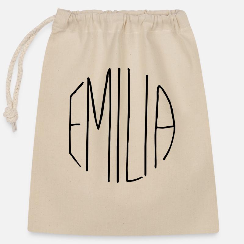 Emilia - Closable cotton gift bag (25x30cm) - nature
