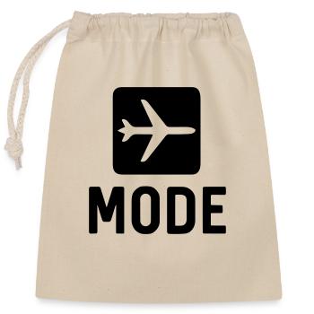 mode avion - Sac cadeau en coton avec cordon (25 x 30 cm) - nature - Devant