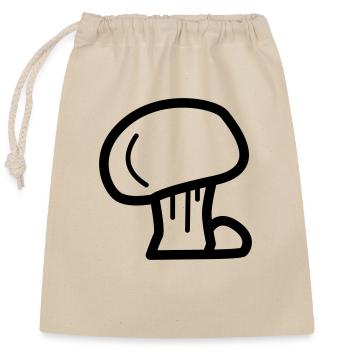 Mushroom - Closable cotton gift bag (25x30cm) - nature - Front