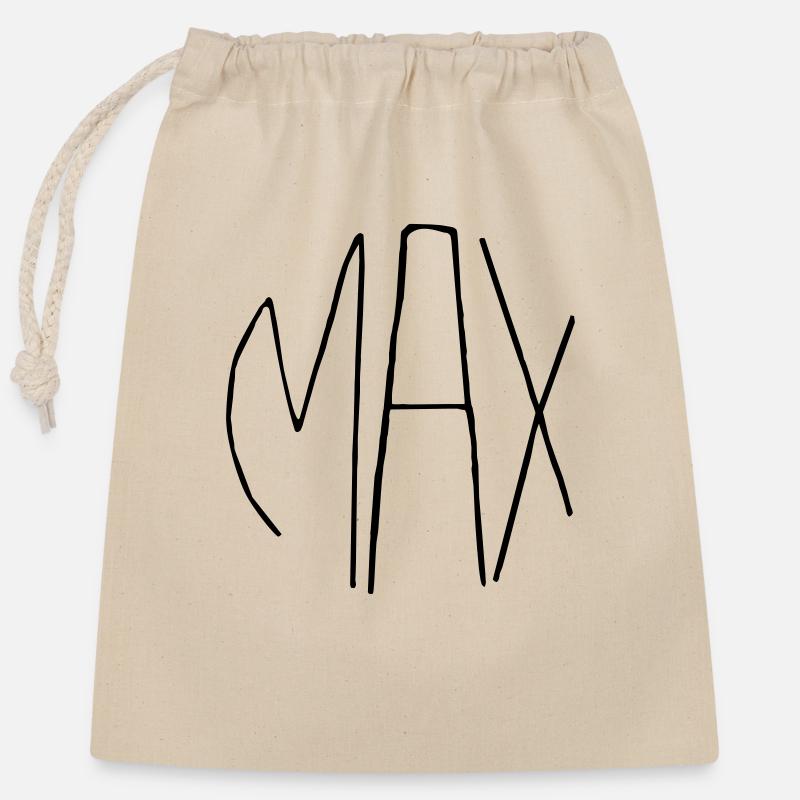 Max - Closable cotton gift bag (25x30cm) - nature
