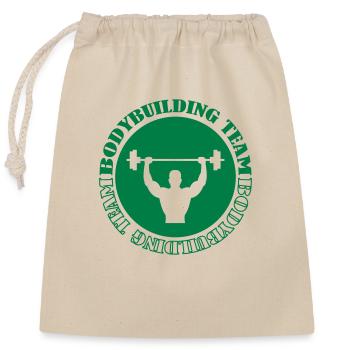 Équipe de musculation - Sac cadeau en coton avec cordon (25 x 30 cm) - nature - Devant