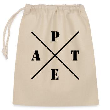 Mafia Pate Logo - Verschließbarer Geschenkbeutel aus Baumwolle (25x30cm) - Natur - Vorne