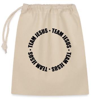 Texte de l’anneau Jésus - Sac cadeau en coton avec cordon (25 x 30 cm) - nature - Devant
