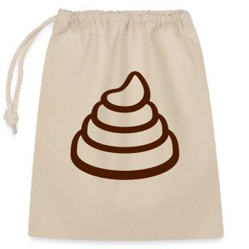 Disgusting big poop pile - Closable cotton gift bag (25x30cm) - nature - Front
