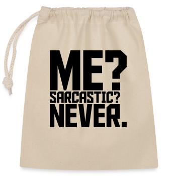 me sarcastic never quote - Closable cotton gift bag (25x30cm) - nature - Front