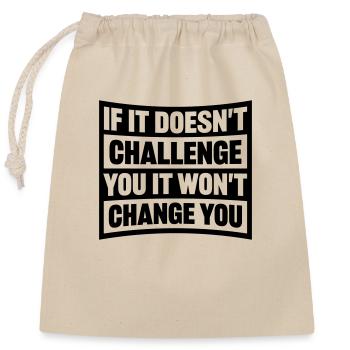 Séance d’entraînement Fitness Motivation Citation - Sac cadeau en coton avec cordon (25 x 30 cm) - nature - Devant