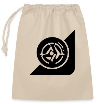 Compass - Closable cotton gift bag (25x30cm) - nature - Front