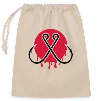 I love fishing - Angler gift - Japan Style - Closable cotton gift bag (25x30cm) - nature - Front
