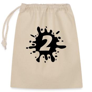 2 - Sac cadeau en coton avec cordon (25 x 30 cm) - nature - Devant