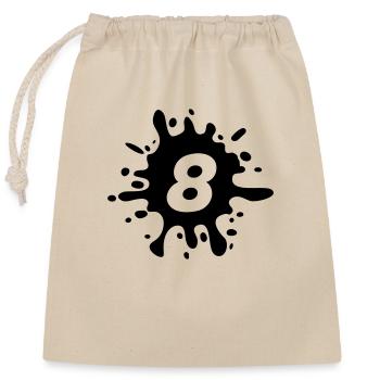 8 - Closable cotton gift bag (25x30cm) - nature - Front