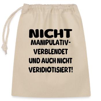 nicht verblendet - Verschließbarer Geschenkbeutel aus Baumwolle (25x30cm) - Natur - Vorne