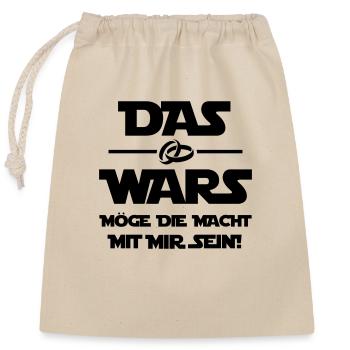 das wars möge die macht 001 - Verschließbarer Geschenkbeutel aus Baumwolle (25x30cm) - Natur - Vorne