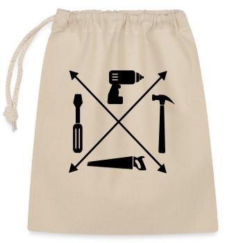 Handwerker - Verschließbarer Geschenkbeutel aus Baumwolle (25x30cm) - Natur - Vorne