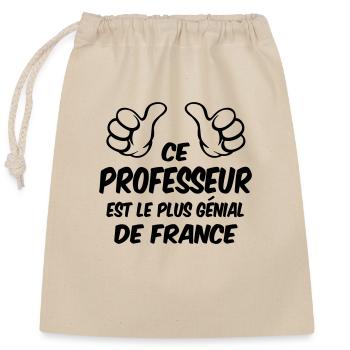 MEILLEUR PROFESSEUR - Sac cadeau en coton avec cordon (25 x 30 cm) - nature - Devant