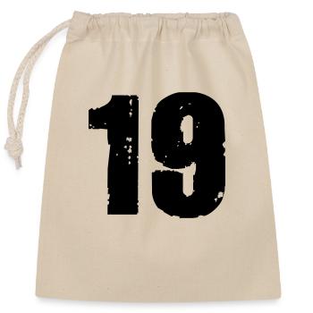 19 - Closable cotton gift bag (25x30cm) - nature - Front