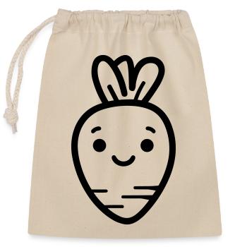 Carotte - Sac cadeau en coton avec cordon (25 x 30 cm) - nature - Devant