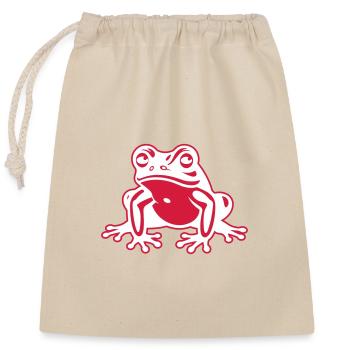 Animal grenouille - Sac cadeau en coton avec cordon (25 x 30 cm) - nature - Devant