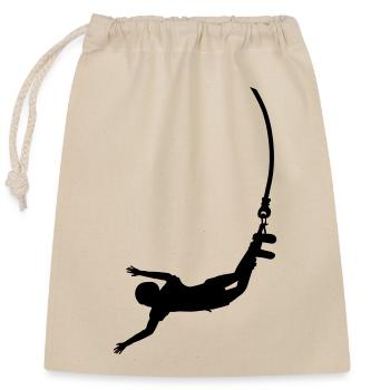 Bungee jumping - Closable cotton gift bag (25x30cm) - nature - Front