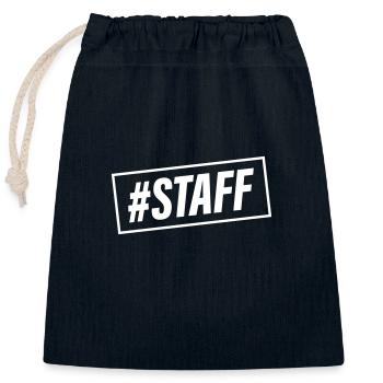 Staff Member - Closable cotton gift bag (25x30cm) - navy - Front